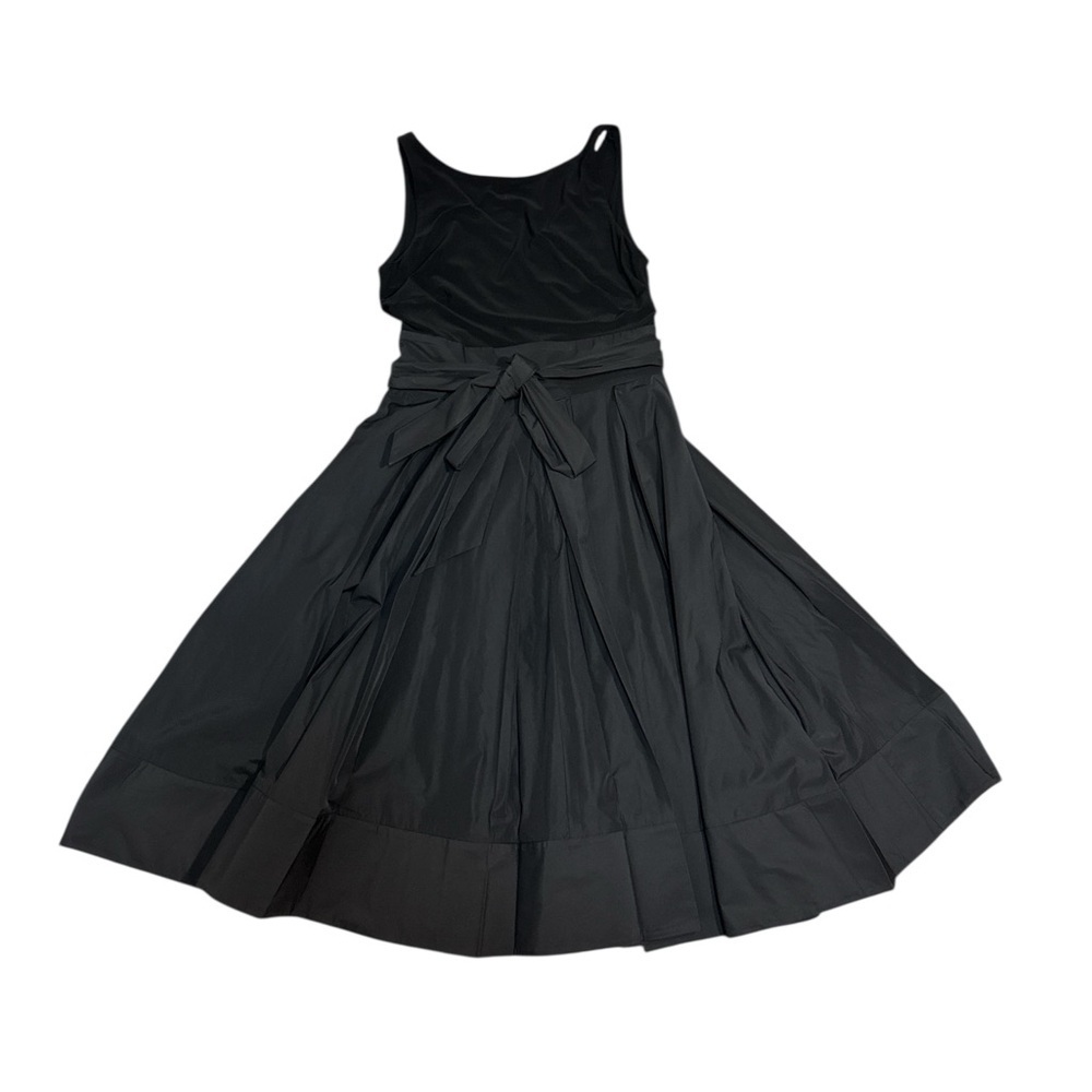 Lauren Ralph Lauren Black Fit & Flare Dress Size 2 Sleeveless Tie Waist